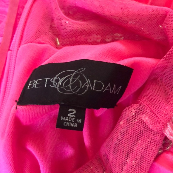 Betsy adams dress hot pink size 2 - Picture 4 of 4